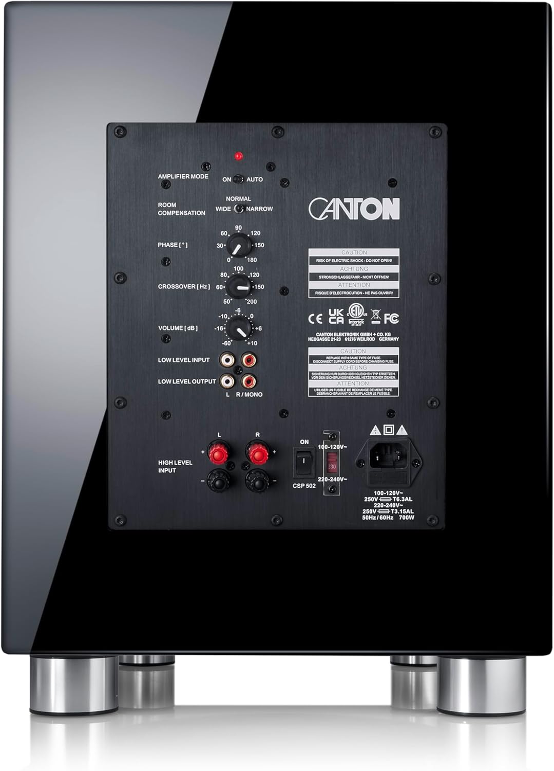 Canton Sub 1201 schwarz high-Gloss