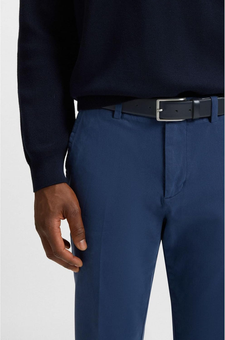 BOSS Herren Erman-L Sz35 Gürtel aus italienischem Leder mit Dornschliesse 80 Navy, 80 Navy