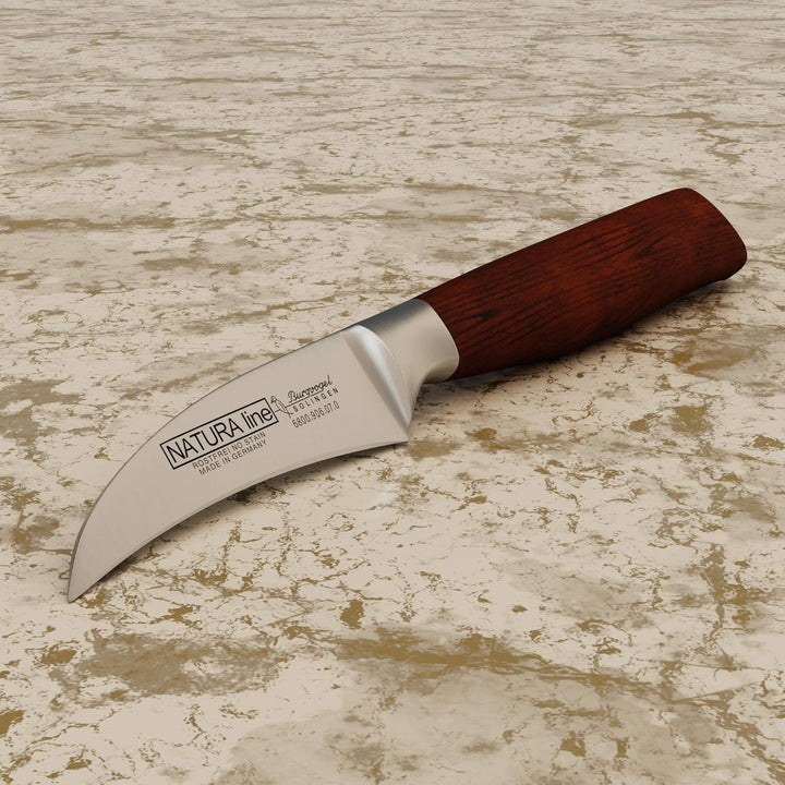 Burgvogel Solingen Natura Line, Tourniermesser Holzgriff, rot satiniert, geschmiedet, 7 cm, sehr sch