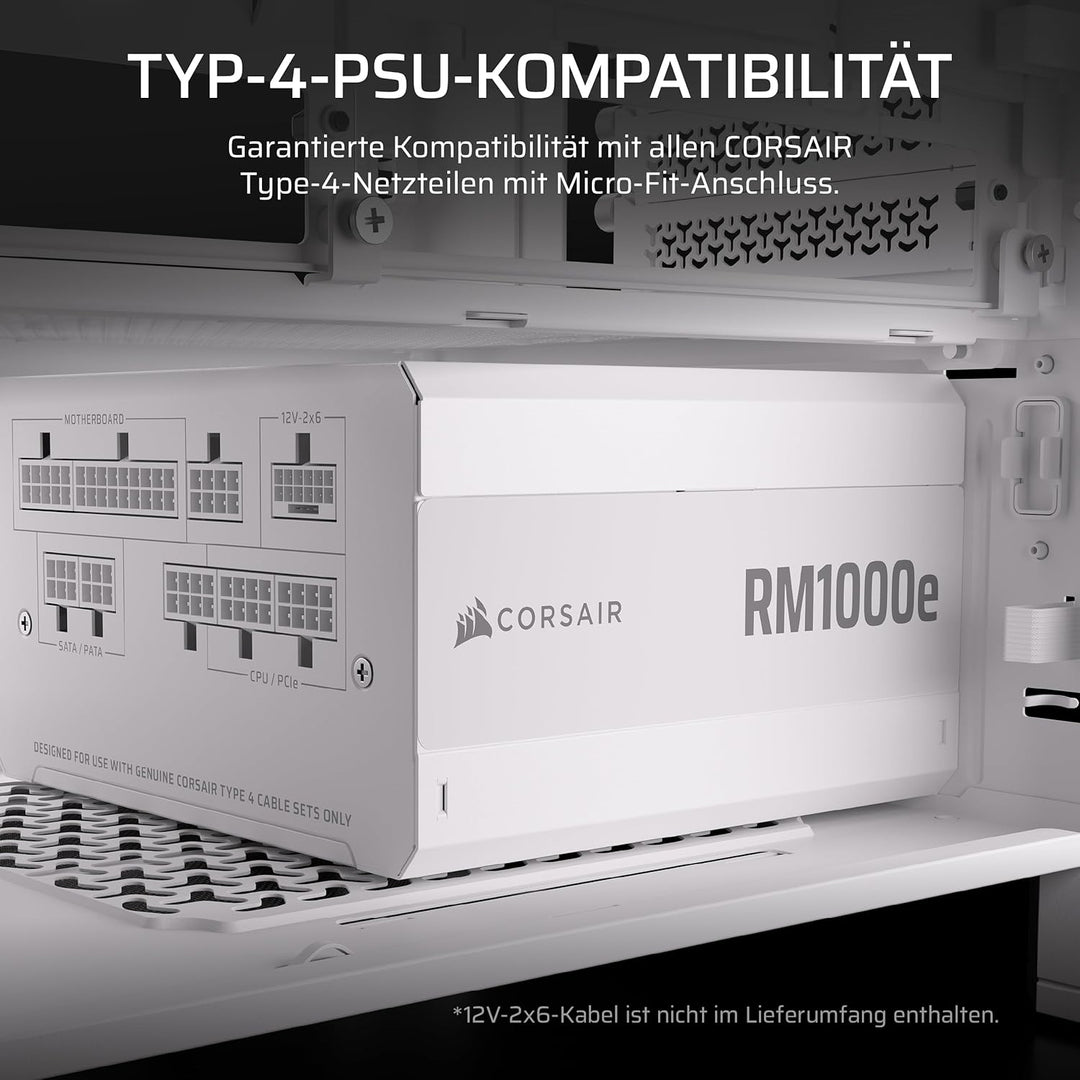 CORSAIR Elite Premium Pro-Kit mit Einzeln Ummantelten Typ 4-Netzteilkabeln – Flache Kabelkämme, Drei
