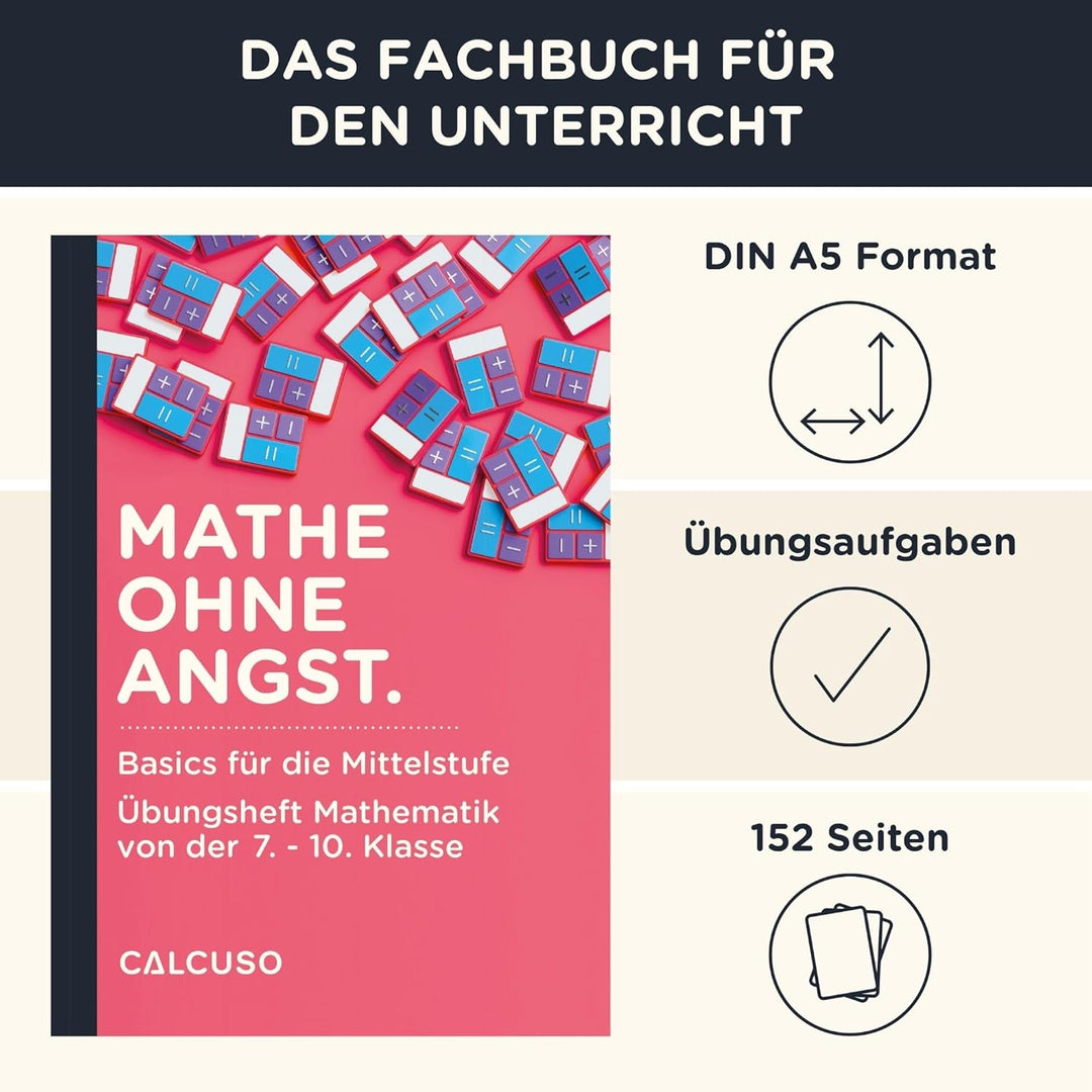 Mathe ohne Angst. Basics für die Mittelstufe - Übungsheft Mathematik von der 7. bis 10. Klasse