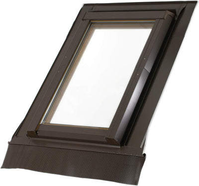 AFG Kunststoff-Dachfenster „SKYLIGHT“ Braun mit Eindeckrahmen mit Rolloaktion (Eindeckrahmen flach,