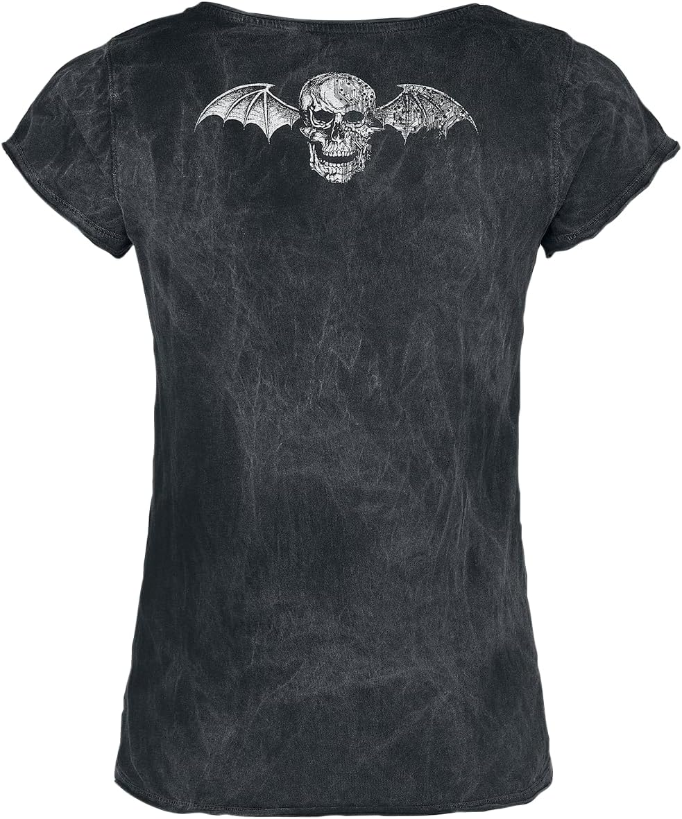 Avenged Sevenfold Deathbat Frauen T-Shirt schwarz Band-Merch, Bands L Schwarz, L Schwarz