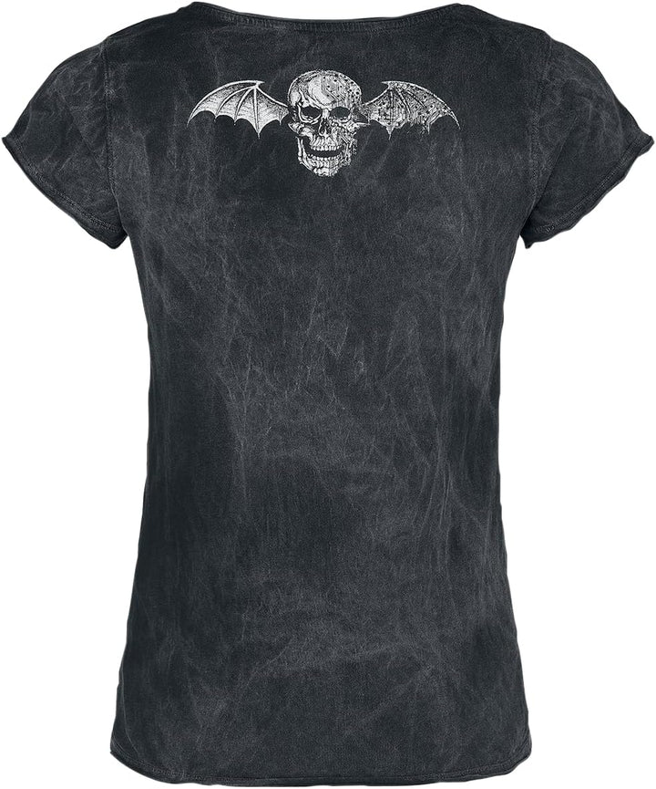 Avenged Sevenfold Deathbat Frauen T-Shirt schwarz Band-Merch, Bands L Schwarz, L Schwarz