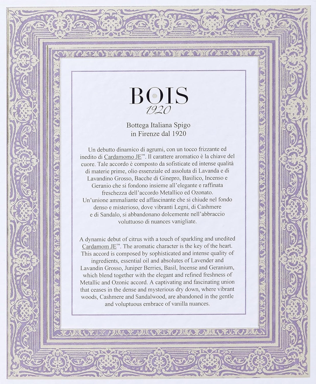 BOIS 1920 Spigo 1920 EDT Vapo FL14 100 ml 100 ml Eau de Parfum Spray, 100 ml Eau de Parfum Spray