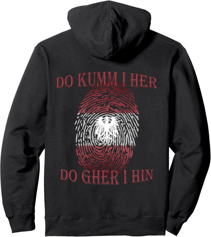 I am from Austria, Österreich Herkunft, rot weiss rote Fahne Pullover Hoodie