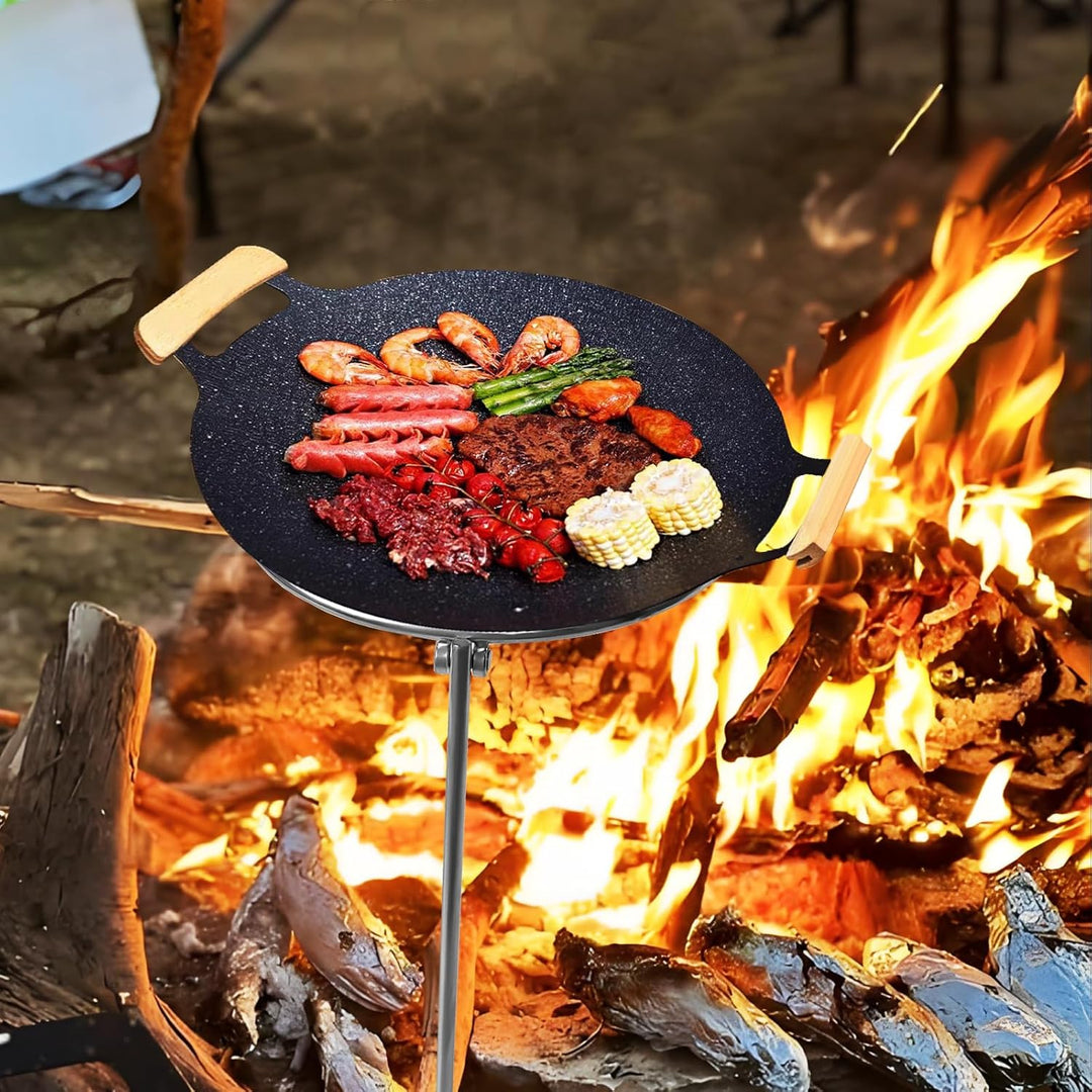 Lagerfeuerstativ zum Kochen – Lagerfeuer Kochausrüstung Dreibein-Lagerfeuerständer für den Aussenber