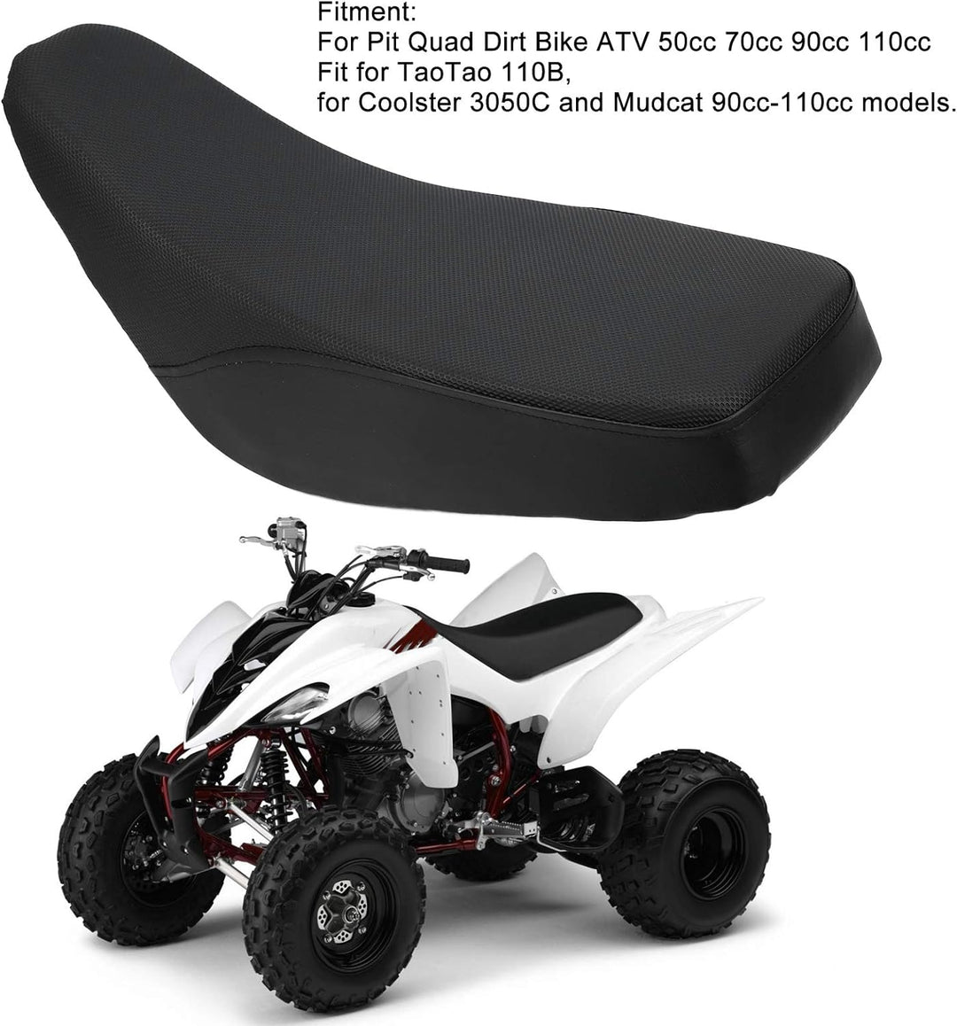 ATV Mount Sitz, 50 cc/70 cc/90 cc/110 cc Sitz, ATV Motorrad Sitzkissen Passend für Chinese Flying Ti