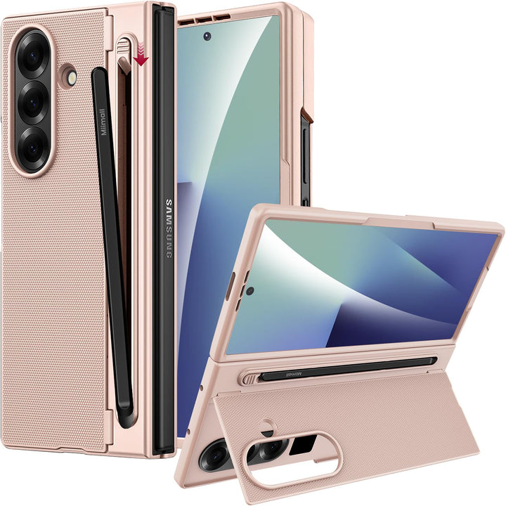 Miimall Kompatibel mit Samsung Galaxy Z Fold 7 Hülle mit S-Pen & Stifthalter, [HD Displayschutz] Ult