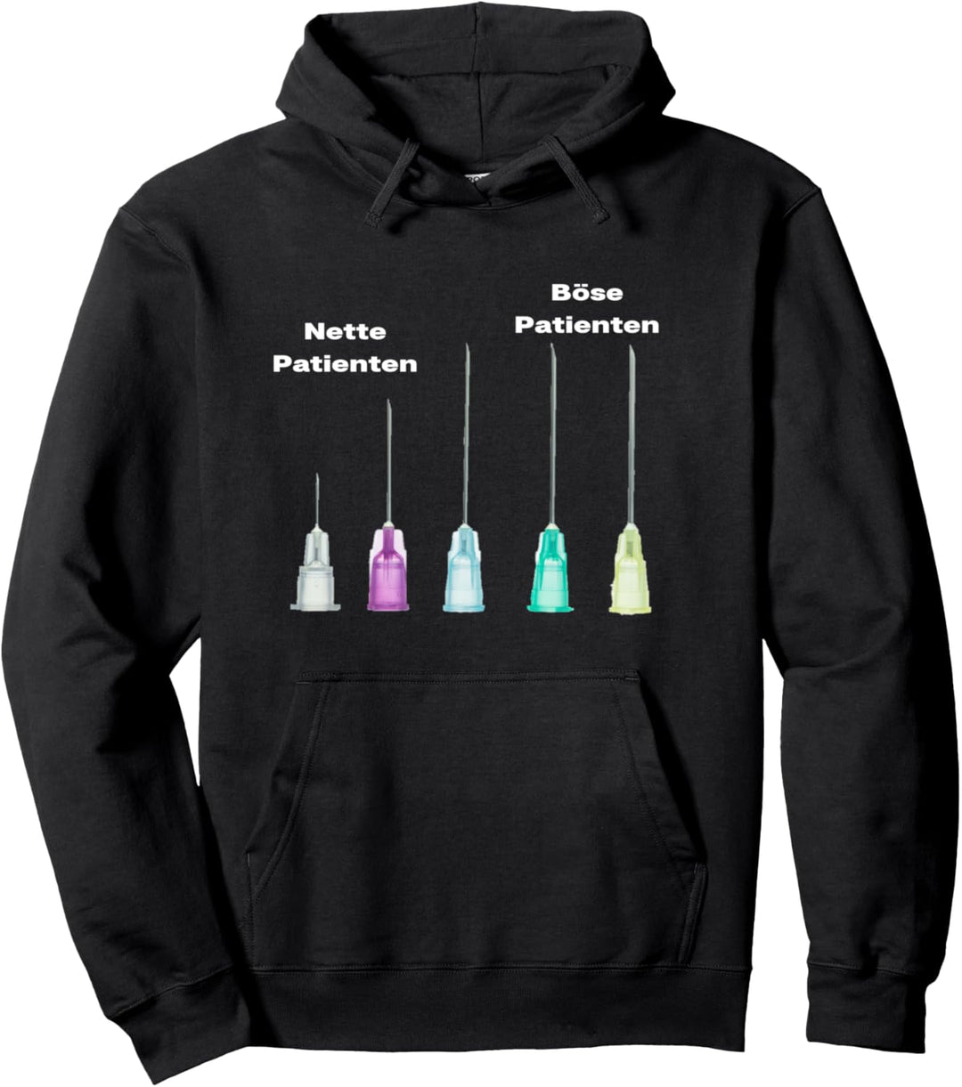 Pflege Geschenk Nette Böse Patienten Witzig MFA Arzt Nurse Pullover Hoodie