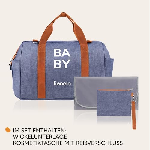 Lionelo Ida Kinderwagentasche, 2 interne Thermo-Taschen für Flaschen, Tasche für Feuchttücher, Wicke