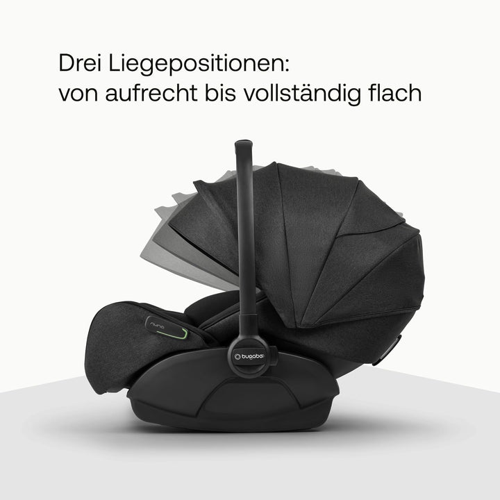 Bugaboo Otter by Nuna – i-Size Babyschale ab Geburt mit flacher Liegeposition, UPF 50+ Sonnenverdeck