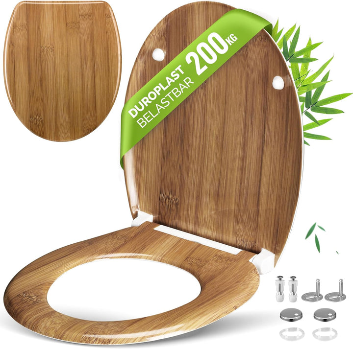 Casaria® WC Sitz Duroplast Absenkautomatik Schnellbefestigung Bad Toilettendeckel Klobrille antibakt