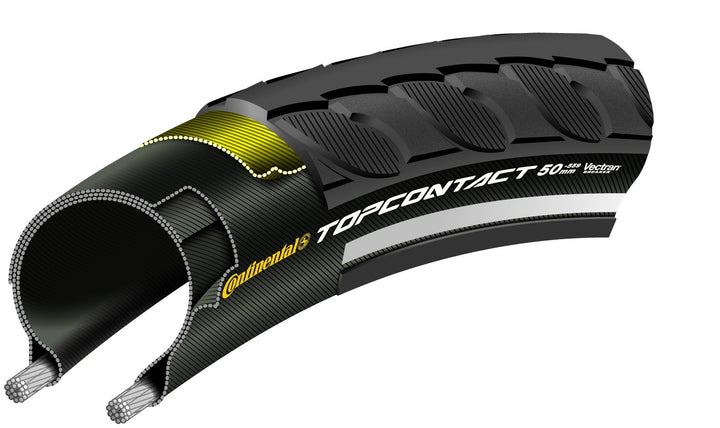 Continental Fahrradreifen Top Contact 2 32-622 (700 x 32 C) Schwarz, 32-622 (700 x 32 C) Schwarz