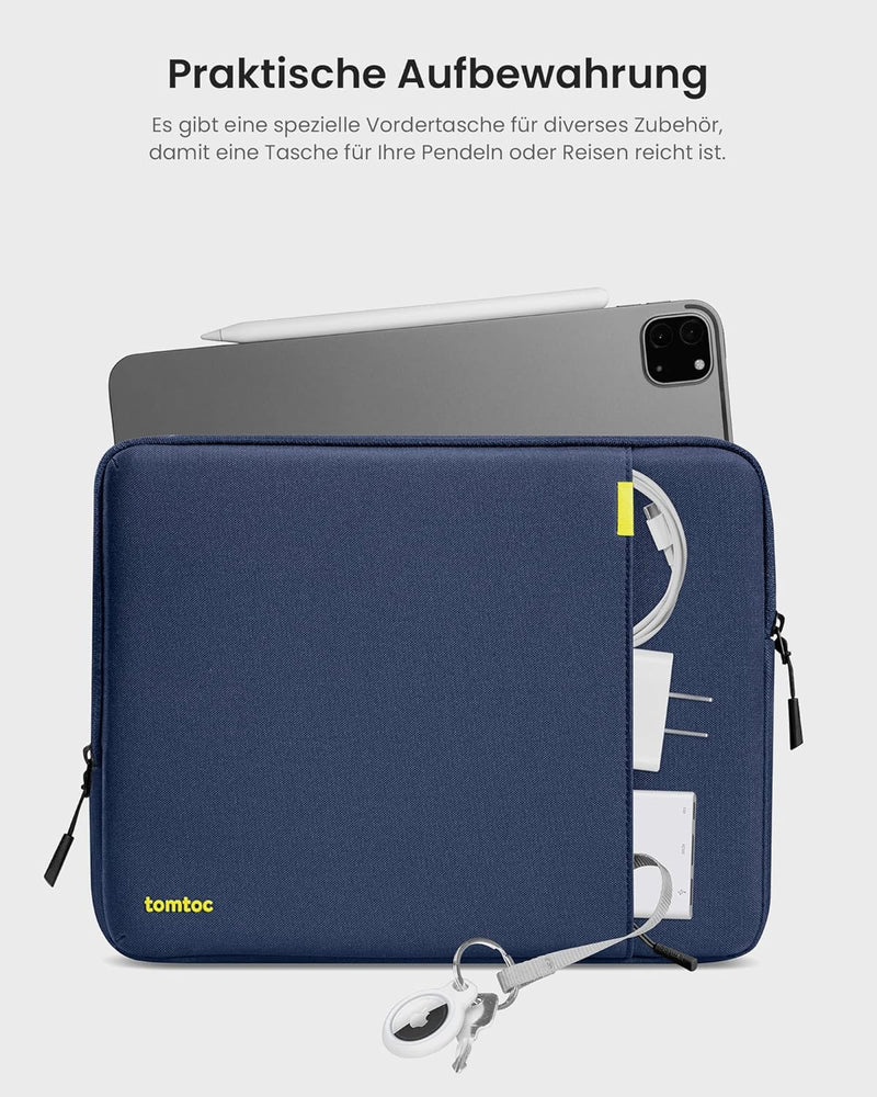 tomtoc 360° Tablet Tasche für 11 Zoll iPad Pro M4 OLED 2024, 11 Zoll iPad Air M2 2024, 11 Zoll iPad