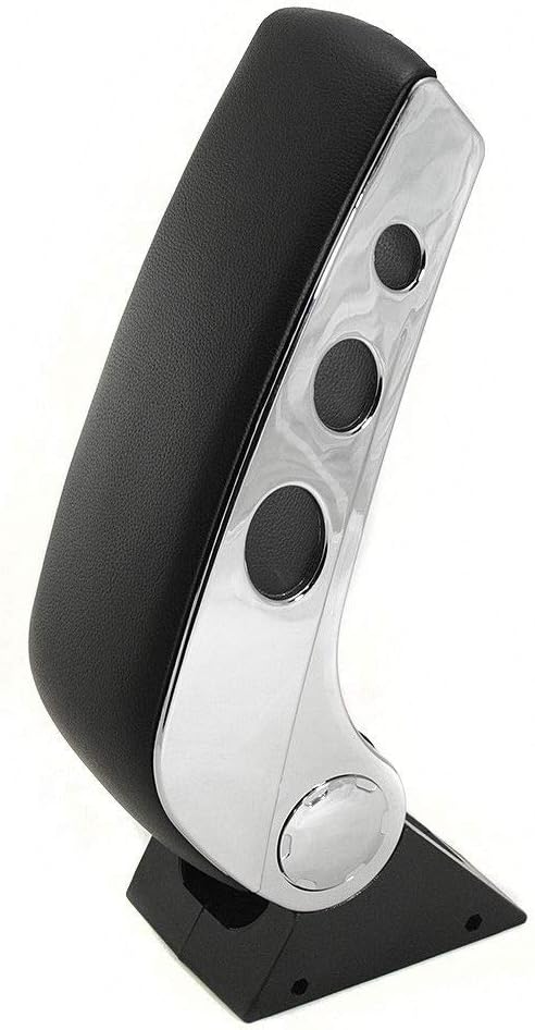 Universal Auto Armlehne Armlehne Mittelkonsole Aufbewahrungsbox Kunstleder Chrom