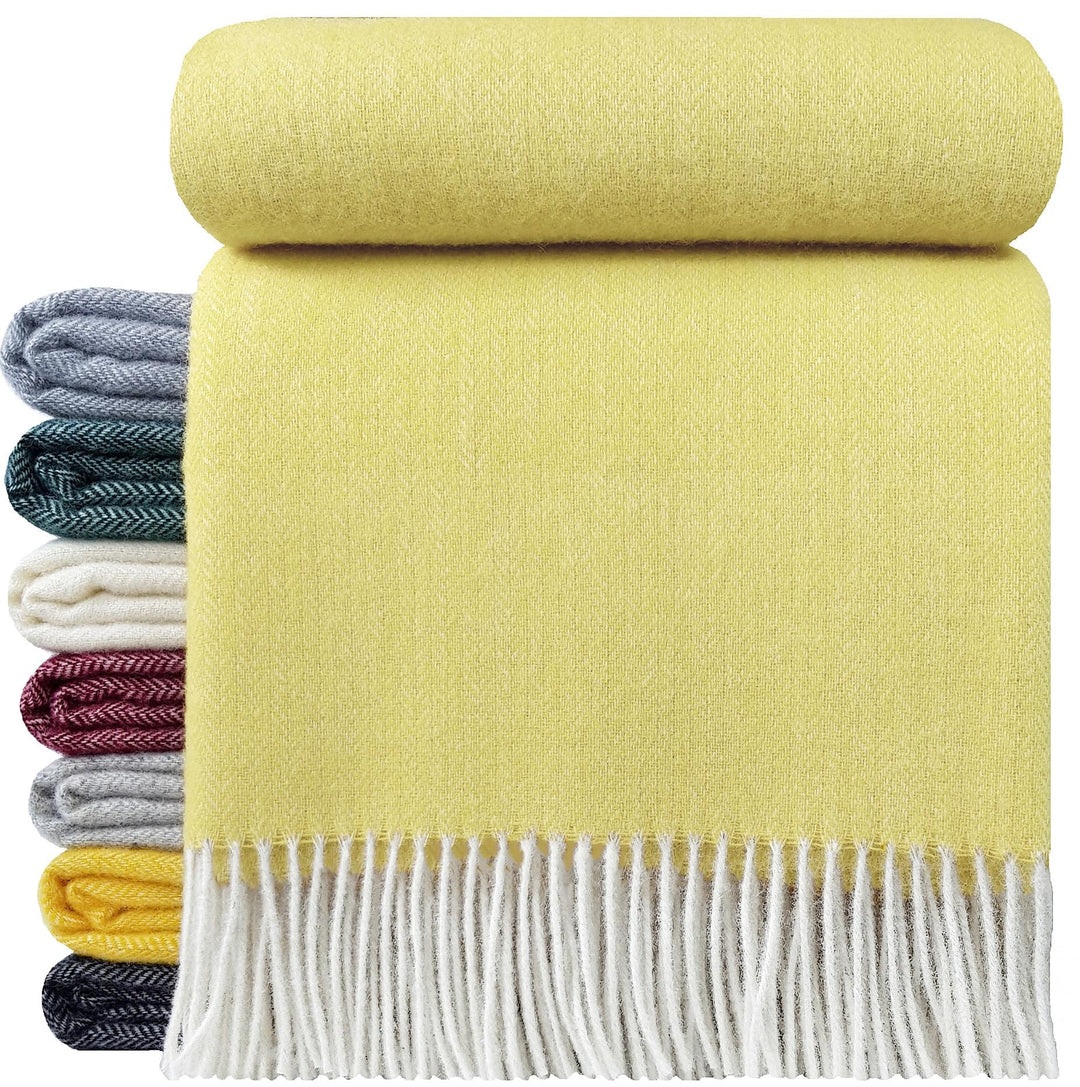 Wolldecke 100% Schurwolle Wohndecke in versch. Farben 140 x 200 cm Tagesdecke Schurwolldecke Woll-Pl