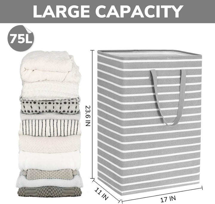 TIMEYARD Wäschekorb Faltbar Wäschesammler Aufbewahrungskorb Kinderzimmer Laundry Baskets Korb Gefloc