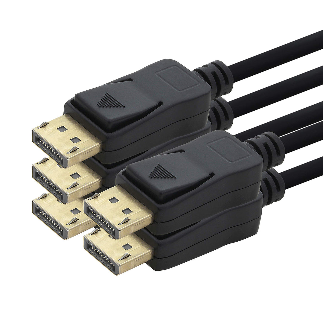 1aTTack.de 5 x DP Kabel 4K 60Hz - 1m -Displayport Kabel, DP 1.2 Bandbreite von max. 21,6 Gbit s 4K2K