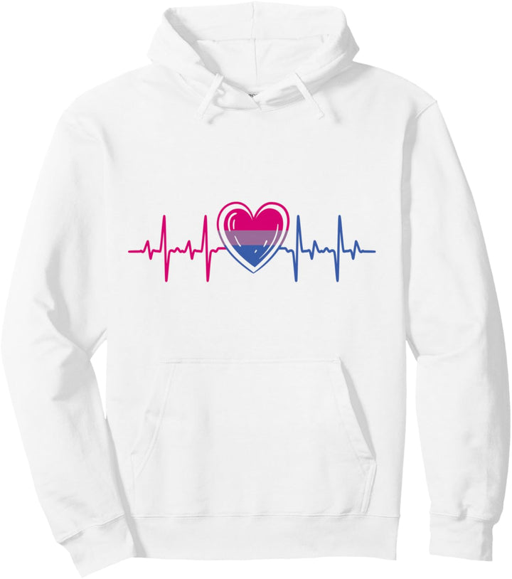 Bisexuell Stolz Herz Flagge Pullover Hoodie