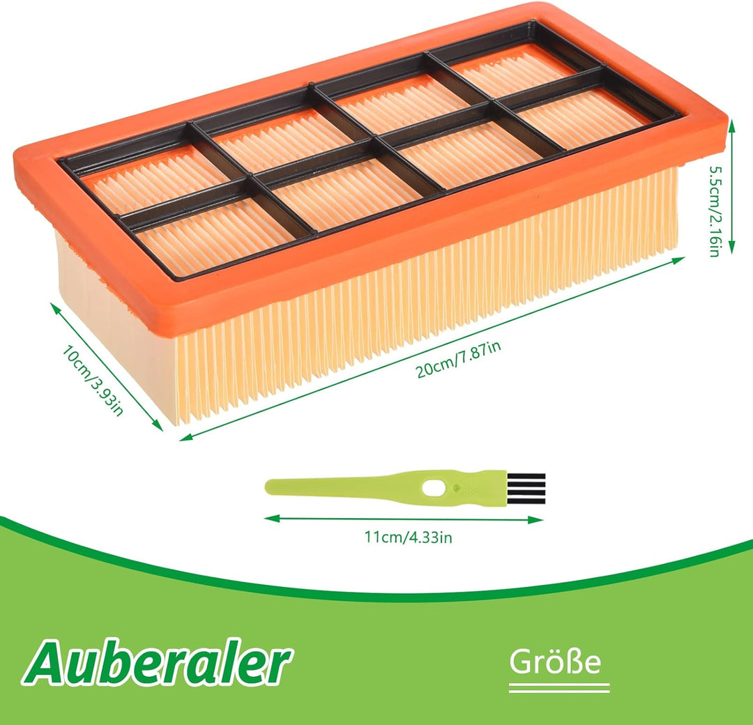 3 Flat Pleated Filters Replaces for Kärcher 6.415-953.0 AD2 Battery AD3 AD4 Premium AD3.000, AD3.200