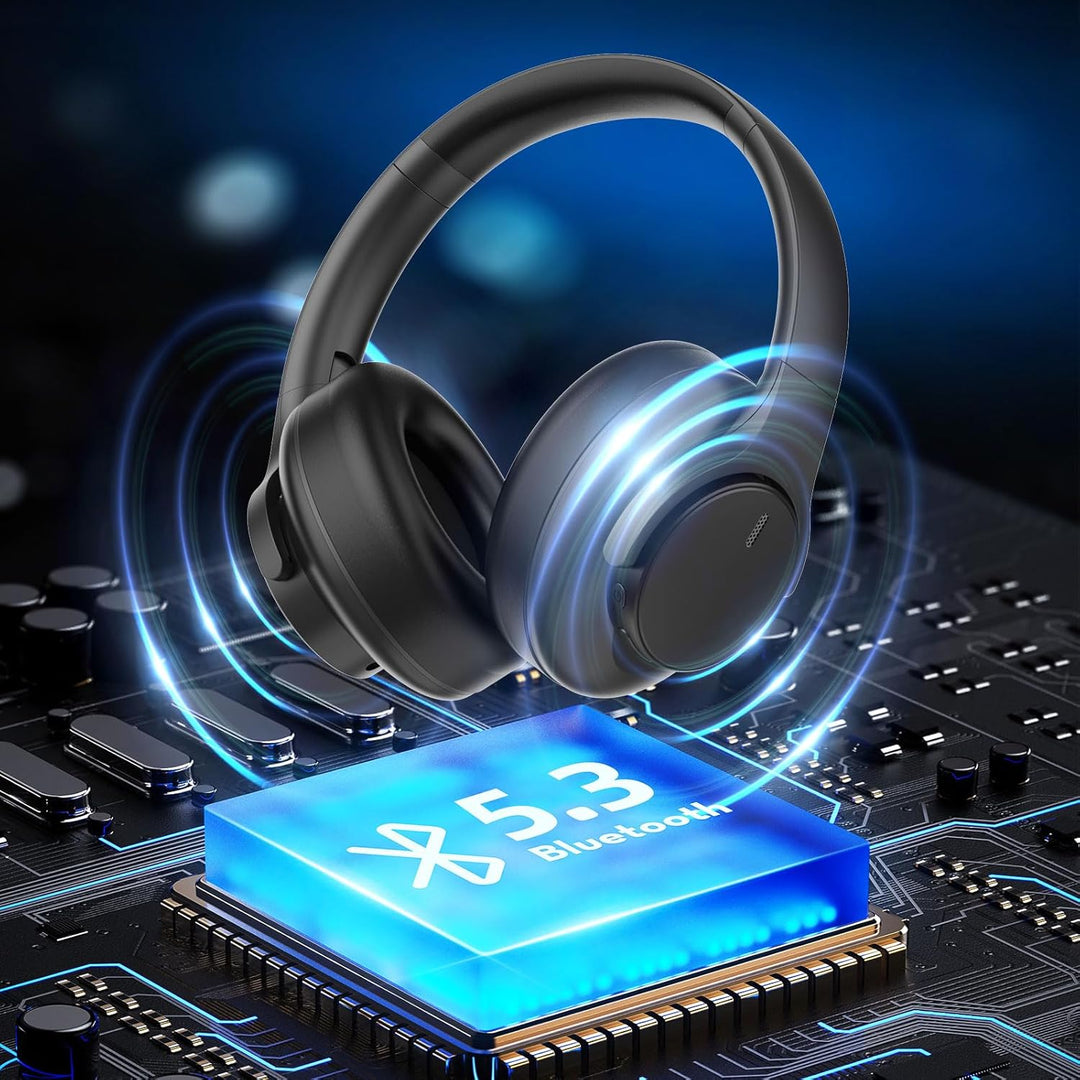 elzle Bluetooth Kopfhörer Over Ear, 82 Stunden Spielzeit, Bluetooth 5.4 Vorsicht Klappbare kopfhörer