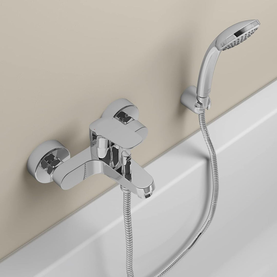 Ideal Standard B1721AA Ceraflex Armatur Einhebel-Badearmatur zur Aufputz Montage mit S-Anschlüssen u