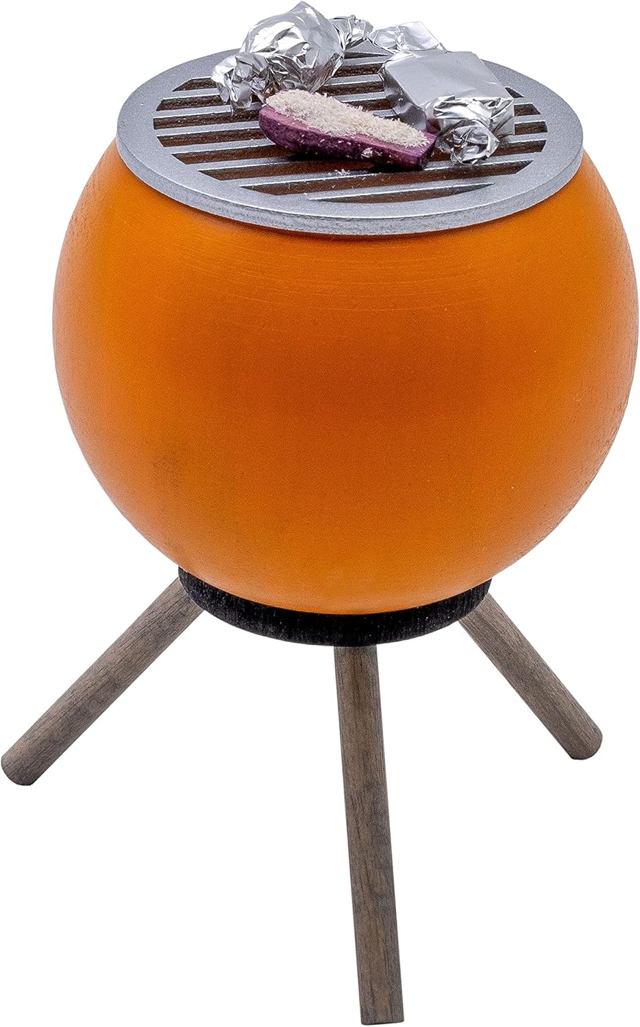 Seiffener Volkskunst | Räucherofen Grillofen | Räucherfigur 10 cm | Grill + Räucherkerzen Ruhe | Räu