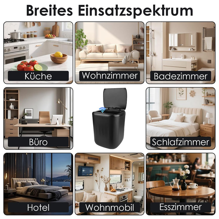 20L Mülleimer mit Sensor, Automatik Touchless Mülleimer mit Hand, Knie und Schock Sensor, Schnelle R