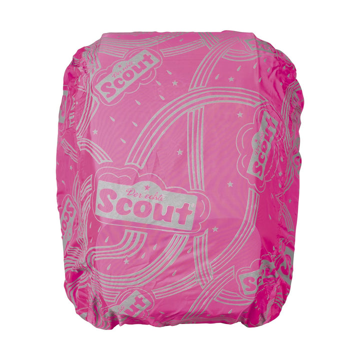 Undercover Scout Regenhülle für Schulranzen, Neon Safety Cape, Pink, mit Gummizug, Reflektierend