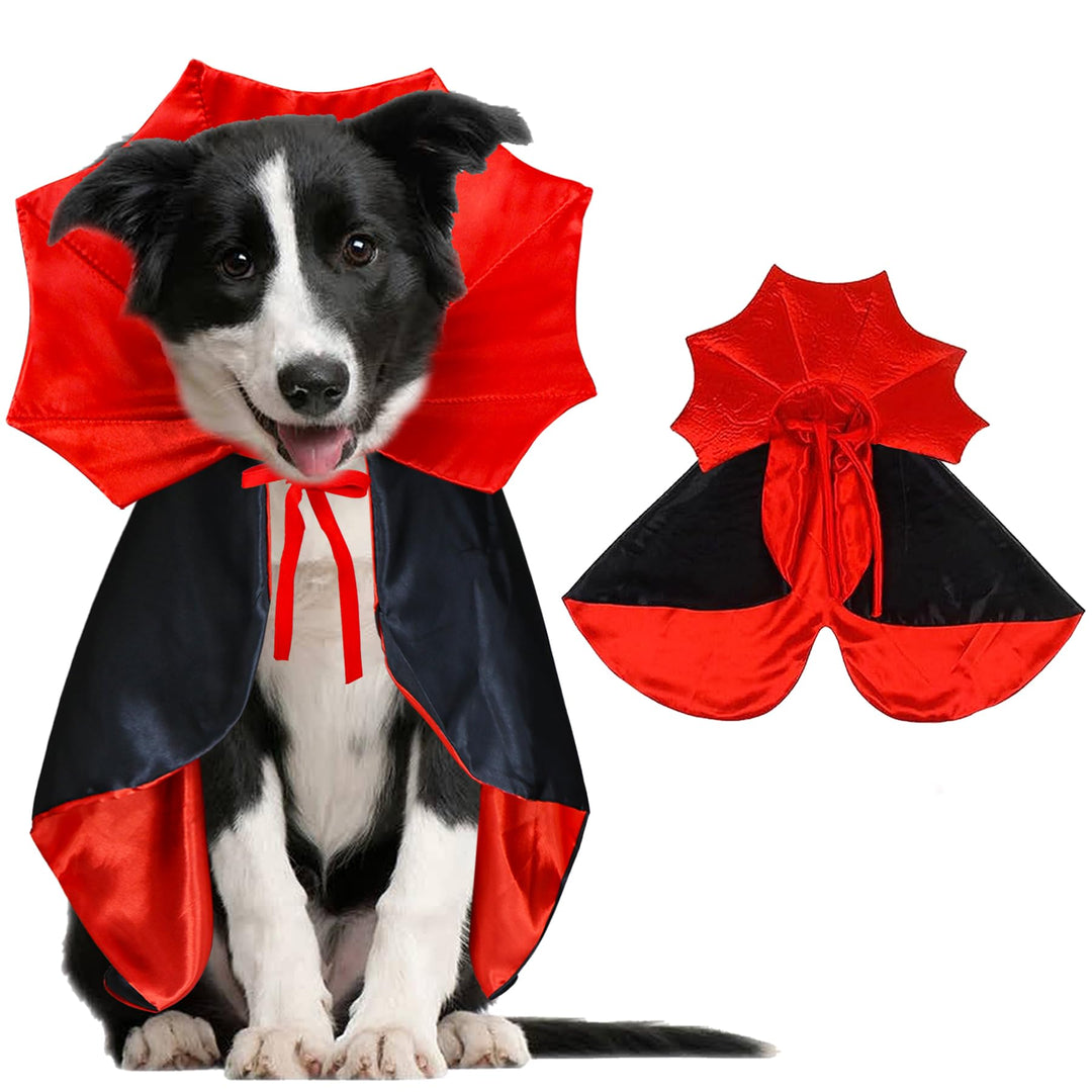 GOYOSWA Hund Halloween Kostüme, Hund Vampir Umhang Kostüm Hund Teufel Kostüm Hund Vampir Umhang Umha