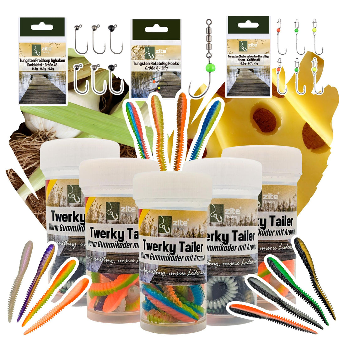 Zite Fishing Twerky Tailer Forellenköder Gummi | 3in1 Gummiköder/Angelköder Forelle | Made in German