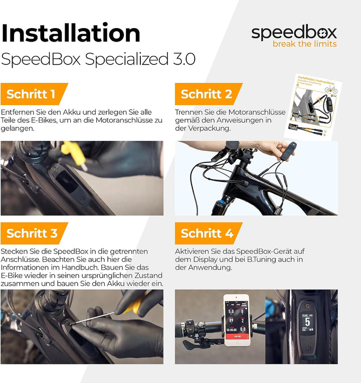 SpeedBox 3.0 B.Tuning kompatibel mit Specialized/Tuning-Chip mit den Bluetooth für den E-Bikes mit S