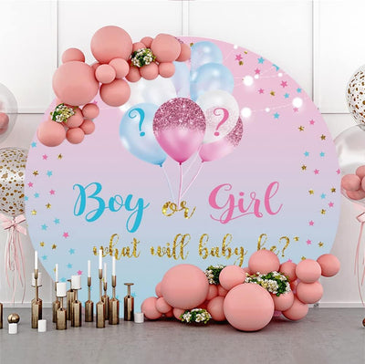 Renaiss 1.8m Junge oder Mädchen Babyparty Runder Hintergrund Polyester Fotografie Hintergrund Geschl