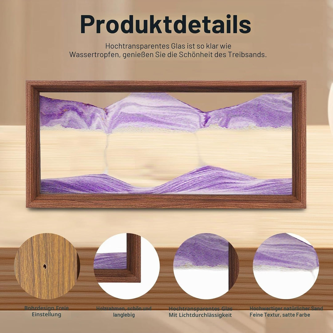 AzureLeap Sandbilder zum Drehen 3D Sandscape die Sandkunst in Tiefsee Fliessende Sandmalerei Sandbil