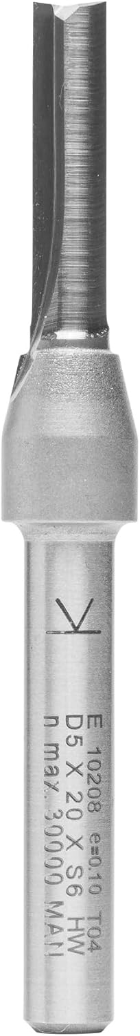 ENT 10208 Nutfräser VHW, Schaft (S) 6 mm, Durchmesser (D) 5 mm, NL 20 mm, SL 32 mm, GL 65 mm D=5 / N