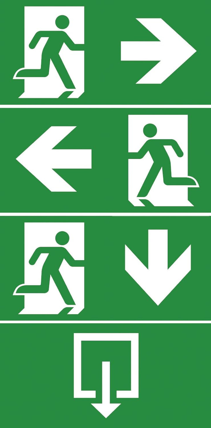 ChiliTec LED Fluchtwegleuchte Sicherheitsbeleuchtung Wandmontage 27mm Flach I Erkennung bis 25m I na