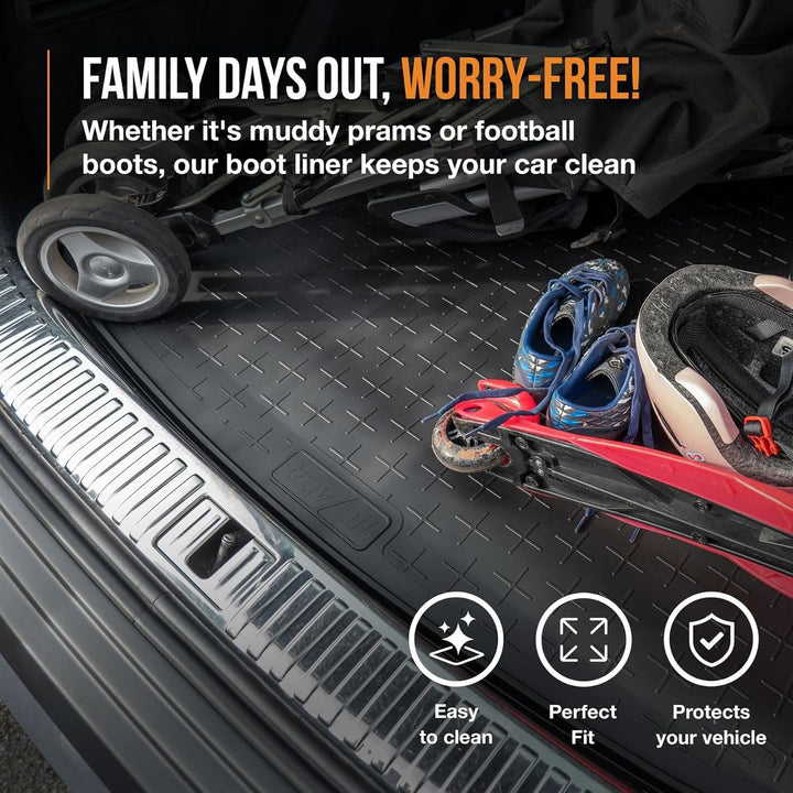 Travall CargoMat Liner Kofferraumwanne Kompatibel Mit Volkswagen Golf Fliessheck (2012-2019) e-Golf