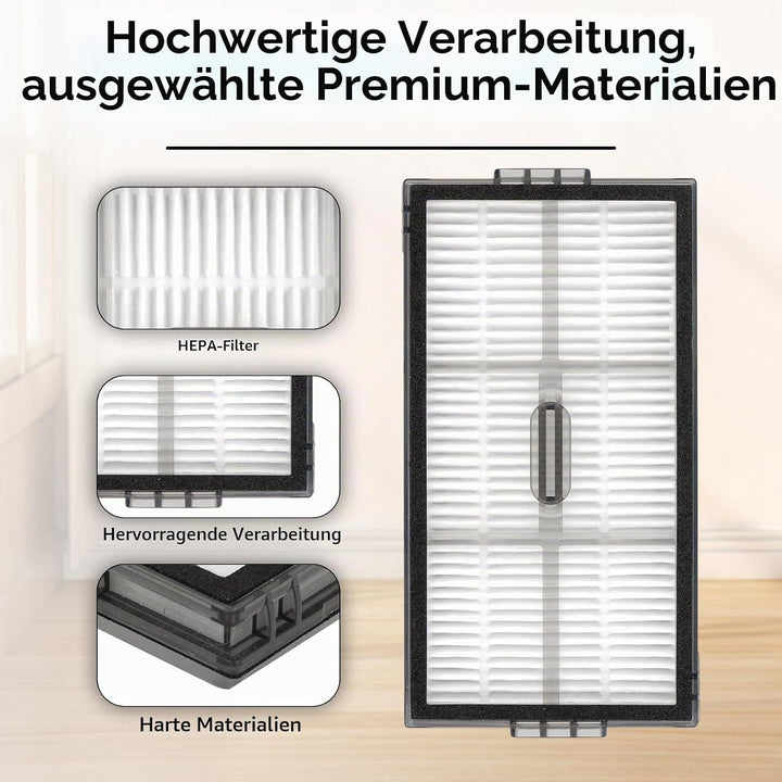 (8 Stück) Saros 10R Ersatz-HEPA-Filter für Roborock Saros 10R, Qrevo Curv 2 Pro, Q revo CurvX Saugro