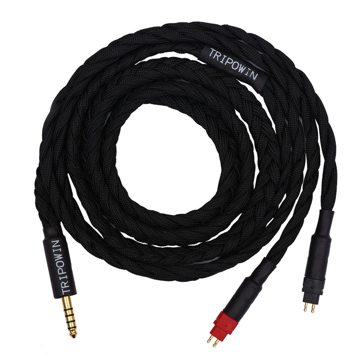 Linsoul Tripowin GranVia Upgraded OFC hohe Reinheit Kopfhörer Audio-Ersatzkabel, 1.5m Länge, HD650 K