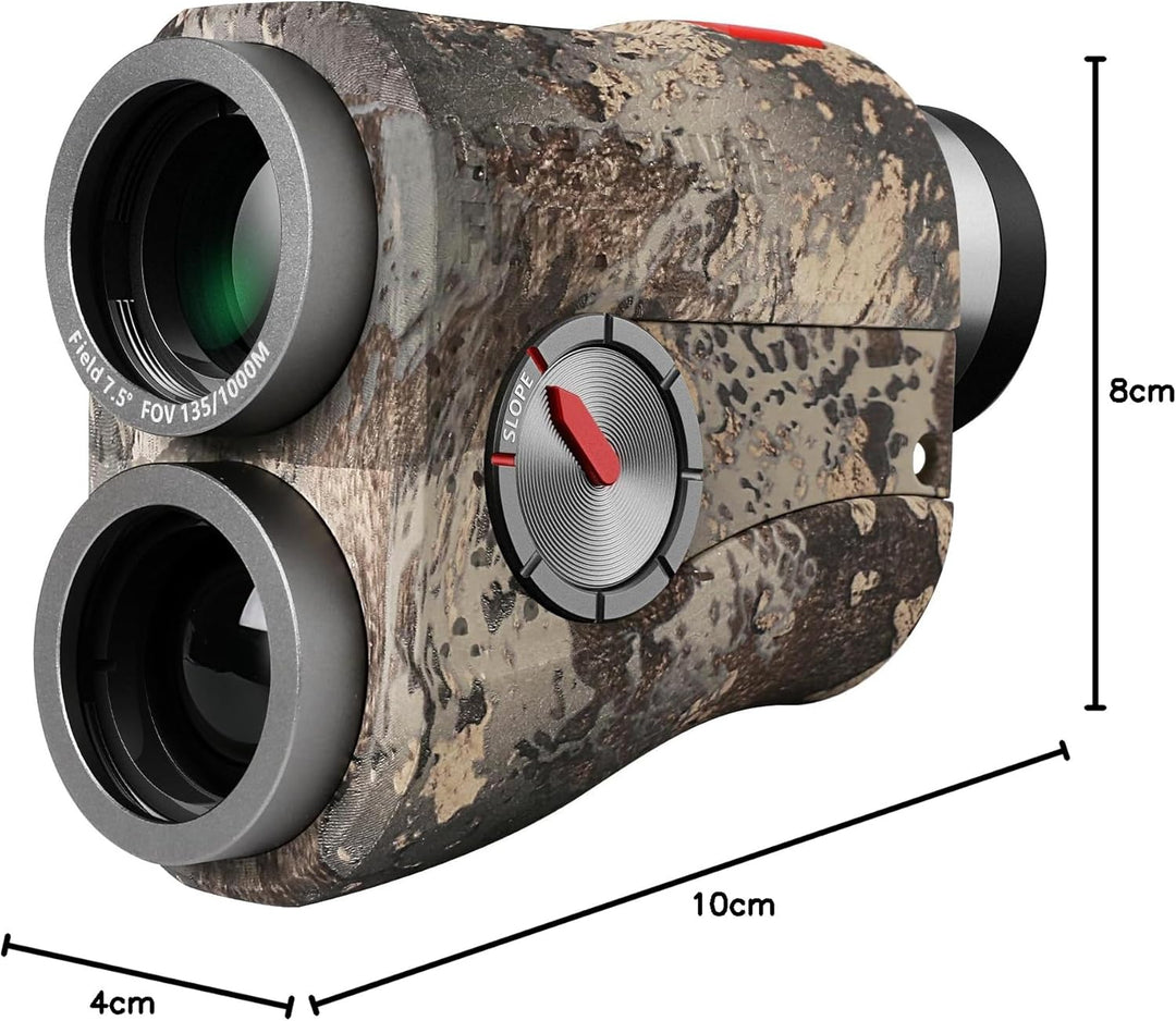 MiLESEEY 1000Yds/915m Laser Entfernungsmesser Jagd,Rotes oder Schwarzes Dual-Display,CR2-Batterie