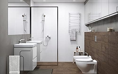 VBChome Badmöbel Slim 60 cm Grau mit Armatur und Pop-up ventil Waschbecken mit Unterschrank Waschtis