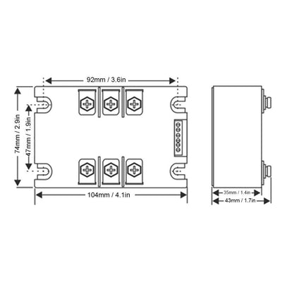 Elektrischer Softstart Controller AluminiumBoden Einzel 2 Phasen Softstarter für Motor(Module) Elekt