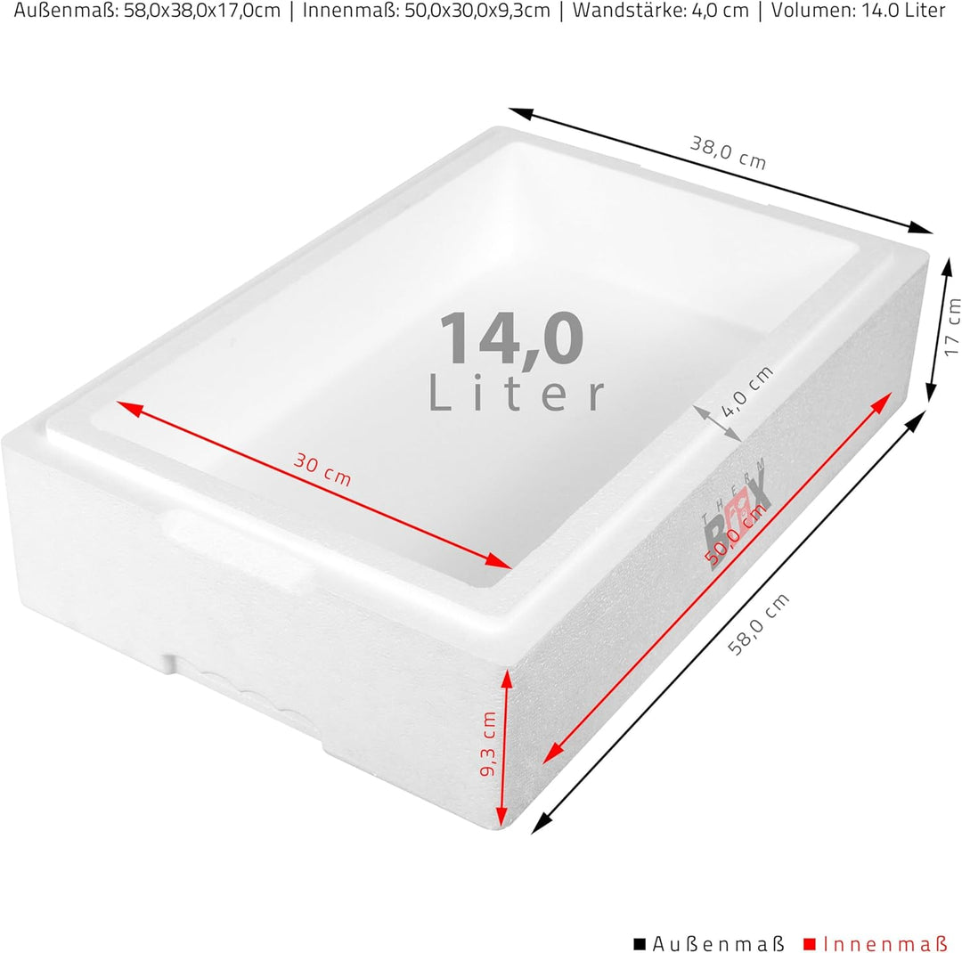 THERM BOX Modularbox 14L bis 43L Erweiterbar Verschiedene Grössen Styroporbox Kühlbox Warmhaltebox W