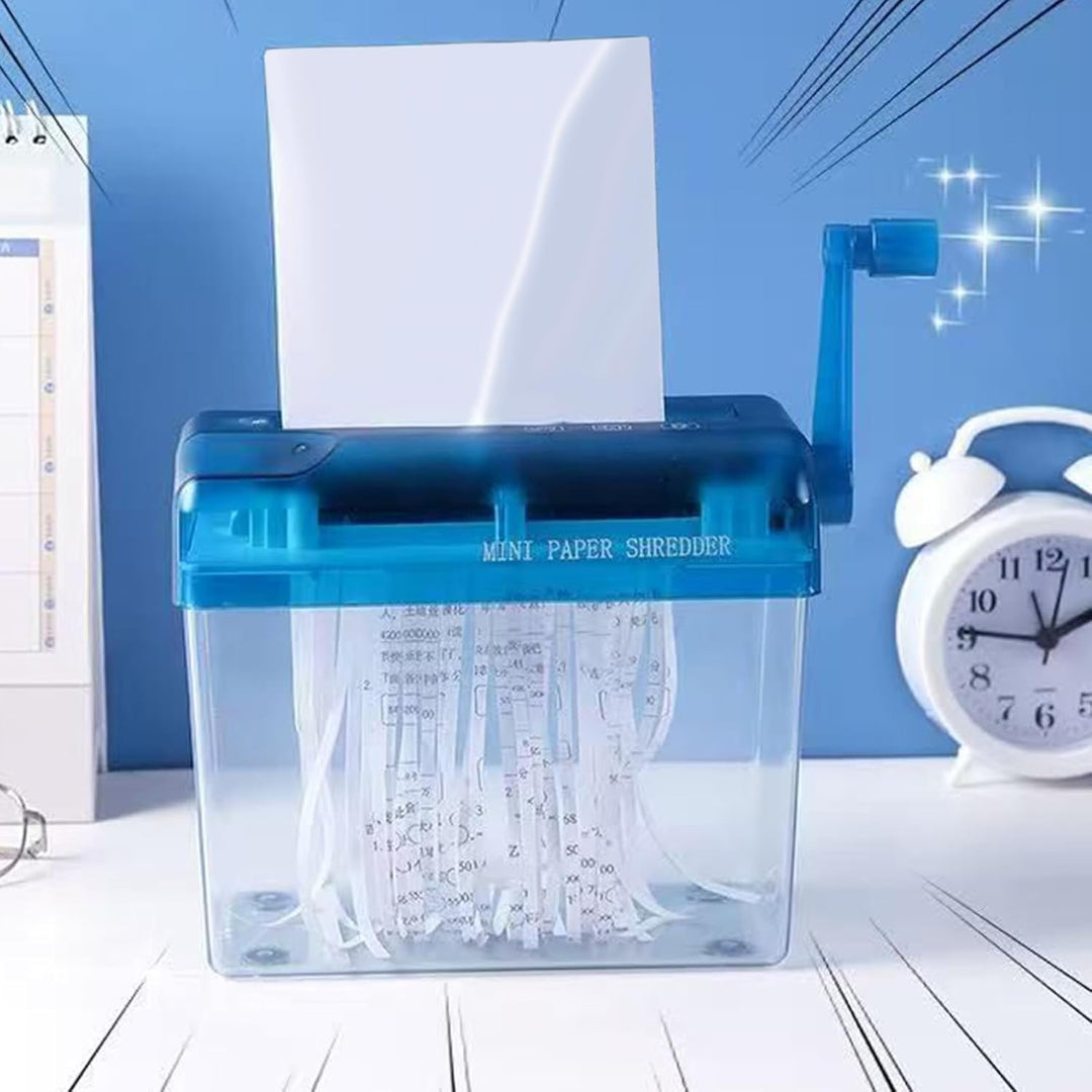 Aktenvernichter,Tragbarer Handkurbel Papier Schneider Schredder | Schreibtisch Dokumentenvernichter,