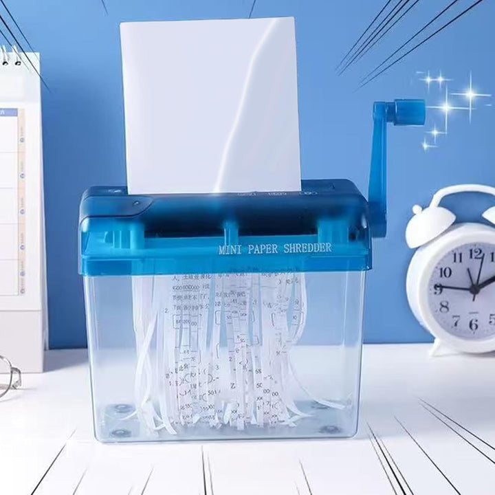 Aktenvernichter,Tragbarer Handkurbel Papier Schneider Schredder | Schreibtisch Dokumentenvernichter,