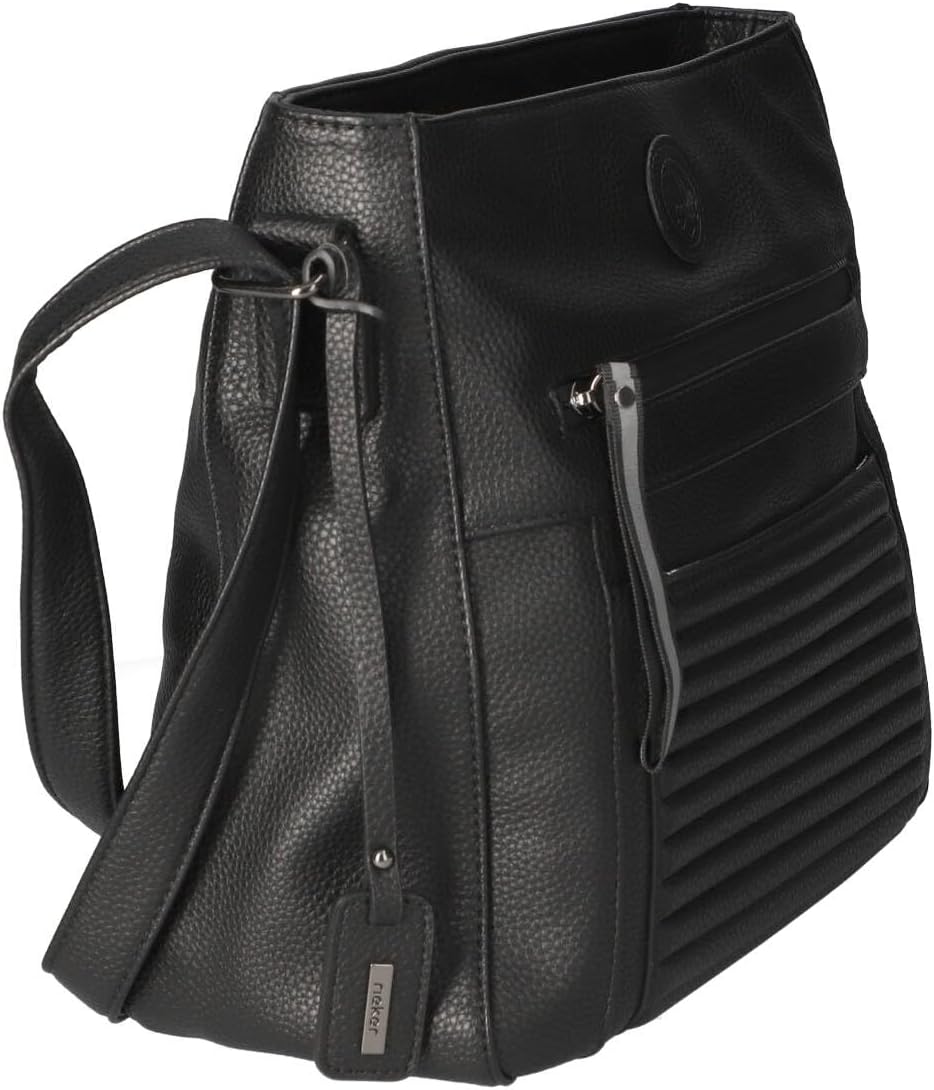Rieker Damen H1481 Umhängetasche Schwarz, Schwarz