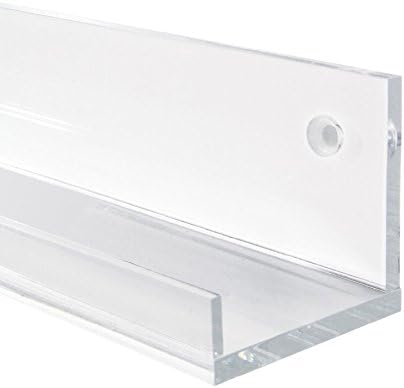 SIGEL GA110 Schmales Galerieboard / Regalboard / Ablageboard 100 cm, Acryl glasklar, 100 cm