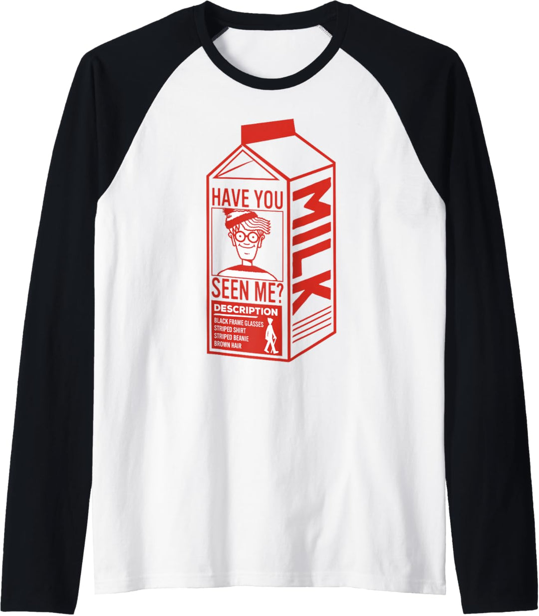 Where's Waldo? Milk Carton Raglan