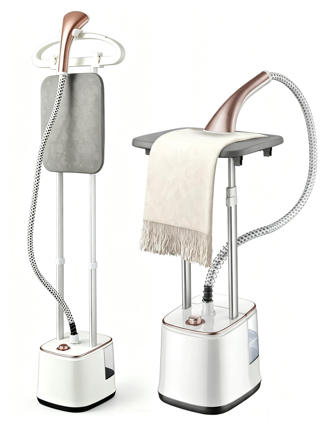Dampfglätter Vertikaler Steamer, 2-in-1 Stand Dampfglätter mit Bügelbrett, 2000W Dampfbügelstation &